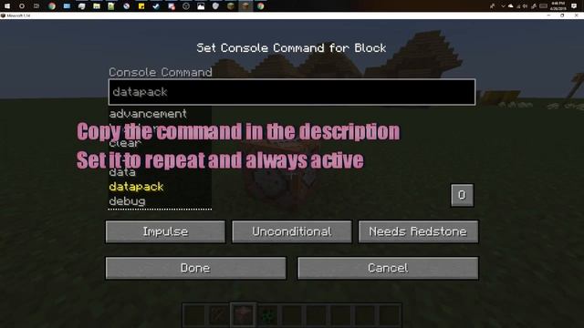 Automatic Crossbow in Minecraft 1.14