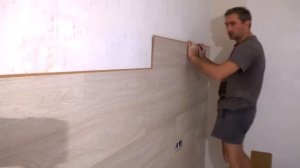 Укладка ламината на стену на паркетный клей