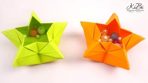Оригами ваза ( коробочка) ЗВЕЗДА | Поделки из бумаги своими руками | DIY