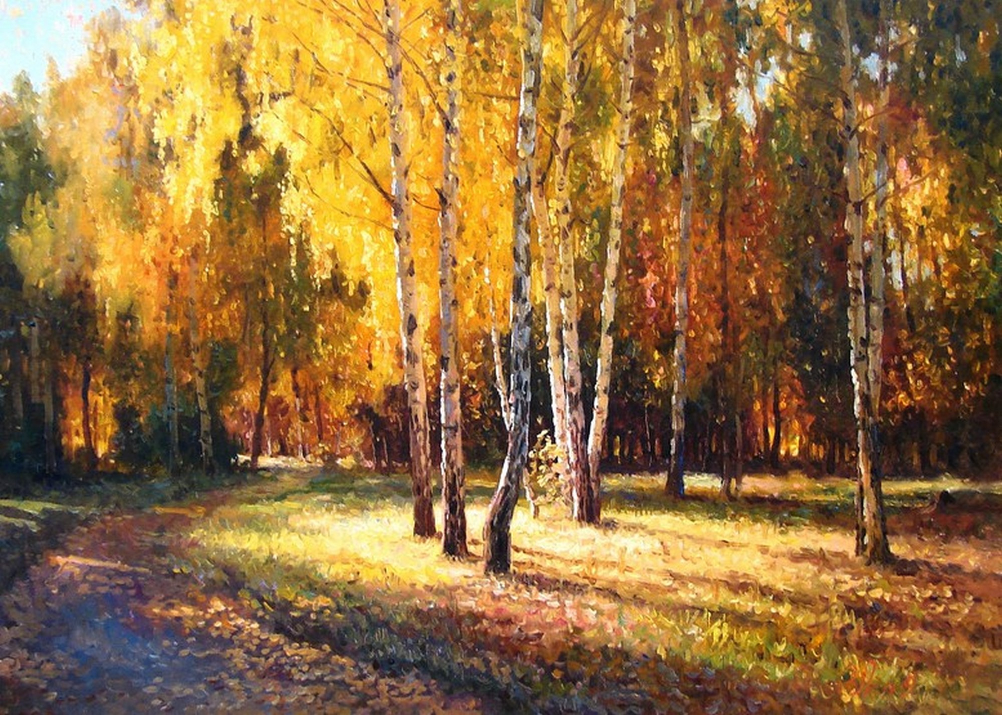 Викентий Лукиянов картина Золотая осень