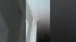 Утепляем старые окна монтажной пеной.