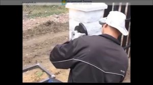 Забор из декоративных бетонных блоков в Истринском районе, монтаж забора