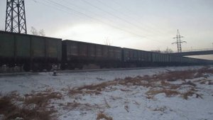 "Дал медведя!" Тепловоз 2ТЭ10М-0895 с порожним грузовым поездом