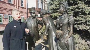 Памятники литературным героям А.П.Чехова:"Толстый и тонкий"
