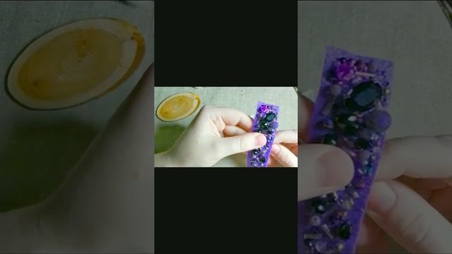 МК Вышивка заколки стразами и бисером. Заколка ручной работы