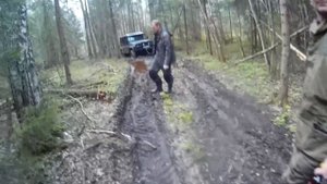 УАЗ Хантер на жёсткой глине дорога на рыбалку 4x4, Off Road