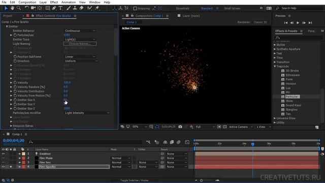 Огонь и дым с Trapcode Particular в After Effects (Fire and Smoke with Trapcode Particular)