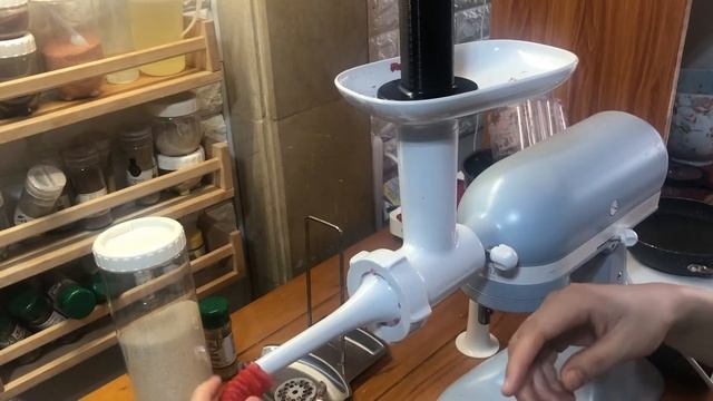 UNBOXING dan review kitchenaid stand mixer attachment sausage stuffer kitchenaid sausagestuffer