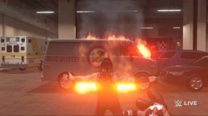 WWE 2K19 My Career Bray Wyatt Burns My Buzz Van