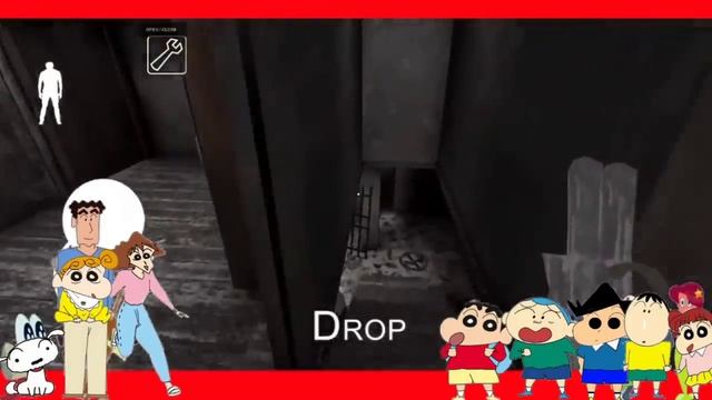SHINCHAN MOM DAD HIMAWARI MASAO BOW KAZAMA NANI SHIRO VS GRANNY GRANNY HORROR GAME  HORROR EPISODE
