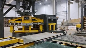 Работа автоматической линии на базе вибропресса STEIF VFL-09/8