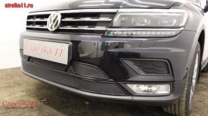 Защита радиатора PREMIUM VOLKSWAGEN TIGUAN II 2016-2017г.в. (Черный) - strelka11.ru