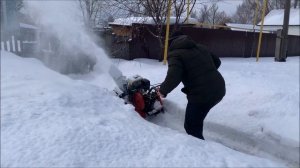 Мотоблок Ока, снегоуборщик Пахарь 0,6 лед и наст