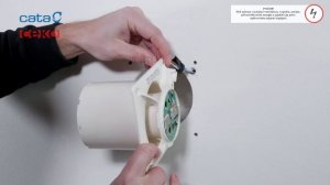 CATA e100 GTH – instalace ventilátoru s displejem a vlhkostní automatikou