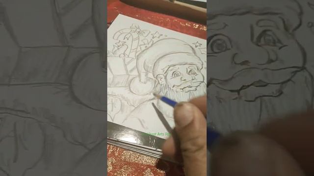 How to draw christmas bell with santa claus drawing ||christmas drawing || jingle bell ||Merry