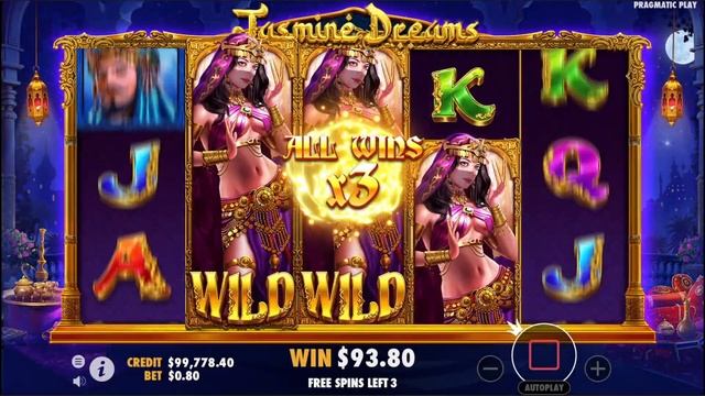 Pragmatic Play - Jasmine Dreams (Game Play and Bonus) DEMO смотреть онлайн