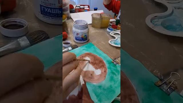 #рисуем #гуашью КАРКУШУ #детям #популярное #занятиясребенком #обучение
