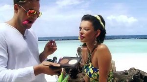 Sharmante photoshooting on Maldives backstage