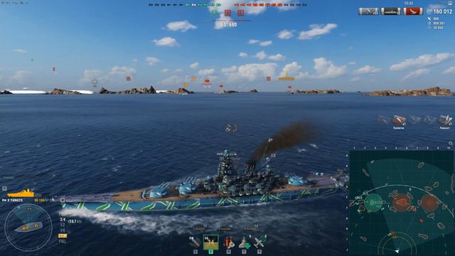 Ямато "Лаки шот" и 17 мгновений... перезарядки. WoWs смотреть онлайн