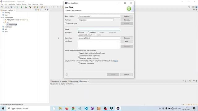 How to run first Java program in Eclipse IDE