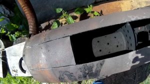 ДТ-75. Ввариваю трубу в глушитель