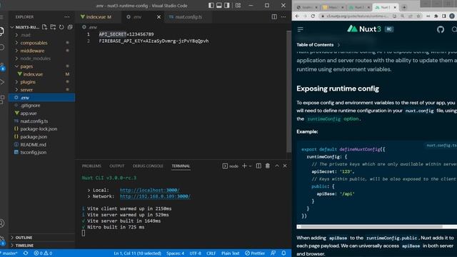 Part 4 - Nuxt 3 Runtime Configuration Variables in Pages смотреть онлайн