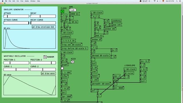 Curved Envelope Generator Demo // Pure Data Abstraction смотреть онлайн