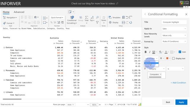 Advanced Conditional Formatting Options in Power BI Table/Matrix