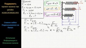 Физика Если растягивать пружину силой 10 Н, ее длина равна 16 см. Если растягивать ее силой 30 Н