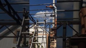 Навес двухскатный 8 на 6 метров рабочие будни