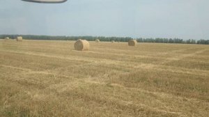 Работа с пресс подборщиком ПРФ-145 на ЮМЗ 6 АКЛ