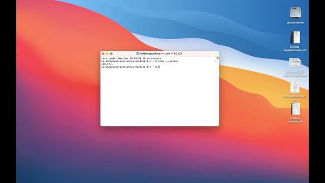 How to install angular in mac m1 silicon chip os