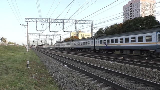 Электропоезд ЭД4М-0483 "ЦППК" (ТЧ-26) скоростной поезд "РЭКС-экспресс" №7195 Куровская - Москва. смотреть онлайн