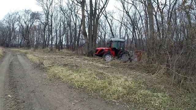 Легкий лесной мульчер кусторез измельчение поросли, кустарника и деревьев смотреть онлайн
