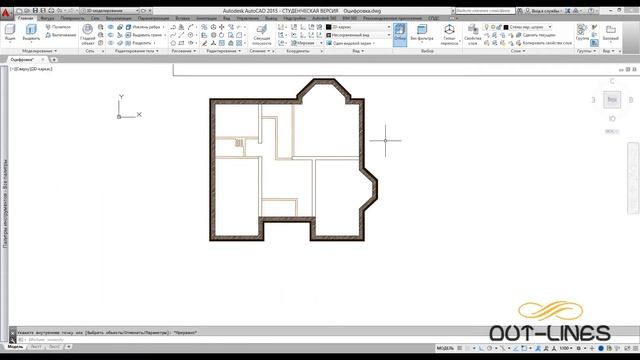 Каркасный дом в AutoCad Урок 6   