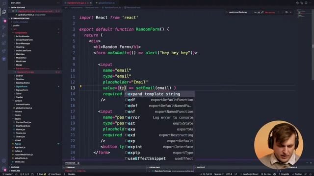 How to create a login form with React? [ Building best web development projects for portfolio live