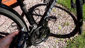 Shimano PD-GR500, Flätti polkimien asennusta. Installing flat pedals.