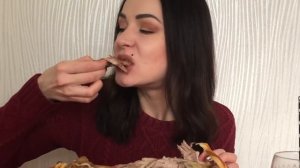 MUKBANG | Свиная рулька | Pork knuckle | Кафе РИМ | болталка не ASMR