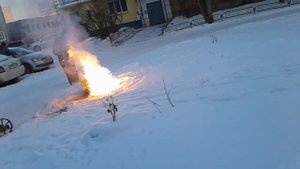 загорелась бочка с серебрянкой