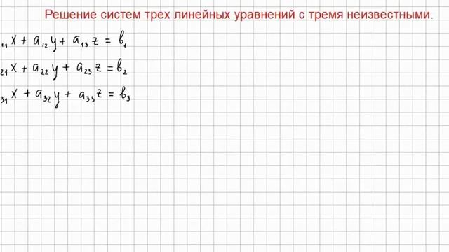 Решение систем линейных уравнений методом Крамера.