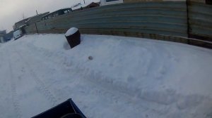 КМЗ-012. Чистим снег.