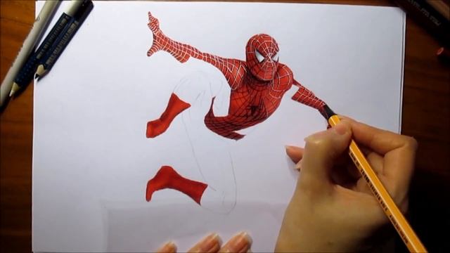 3D Colored Pencil Drawing: Spider-Man - Speed Draw | Jasmina Susak смотреть онлайн