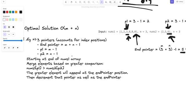 Leetcode 88: Merge Sorted Array Java - from Brute Force to Optimized Solution