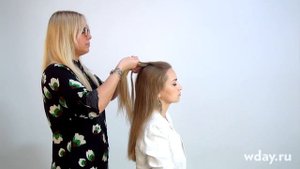 Рыбий хвост: плетение косы колосок - из двух прядей