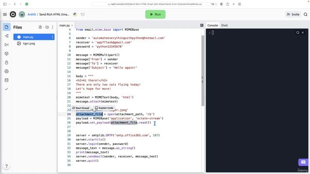 Send Rich HTML Email with Attachment from Outlook or Hotmail | Automate Everything with Python