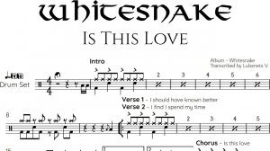 Whitesnake - Is This Love (Drum transcription) | Drumscribe!