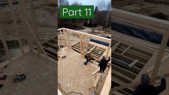 Leveling walls.  Installation of jibs. Frame house on stilts. Part 11 #carpenters