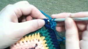 Плед крючком. Описание вязания. Sophie Universe. Часть 13. Ряд 91. Мандала, цветы, мотивы крючком