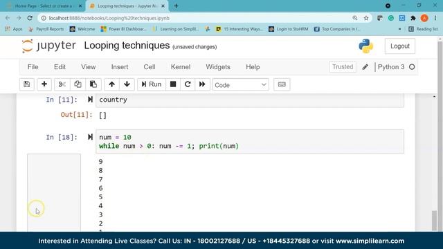 Python For Beginners | Python Loop Coding Techniques | Looping Techniques In Python | SimpliCode