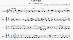 Violin Sheet Music: How to play Revenge by XXXTENTACION